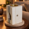 Sandstein-Duftlampe – Combo Square in einer warm beleuchteten Wohnszene
