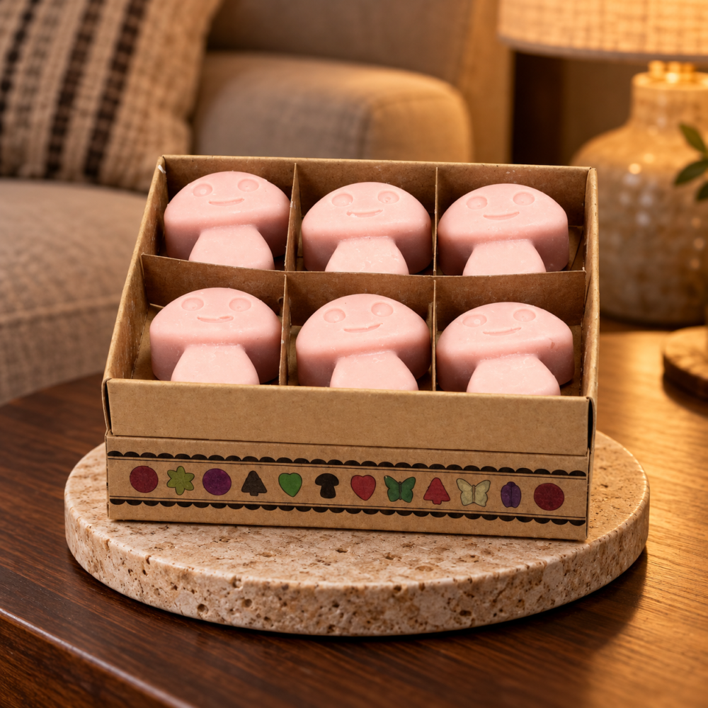 Wax Melts Coffee Trader – 6er-Geschenkset in einer warm beleuchteten Wohnszene