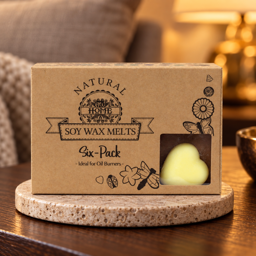 Wax Melts Brandy Butter – 6er-Geschenkset in einer warm beleuchteten Wohnszene