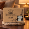 Wax Melts Dunkles Patchouli – 6er-Geschenkset in einer warm beleuchteten Wohnszene