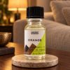 Duftöl Orange – 10 ml in einer warm beleuchteten Wohnszene