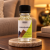 Duftöl Mandarine – 10 ml in einer warm beleuchteten Wohnszene